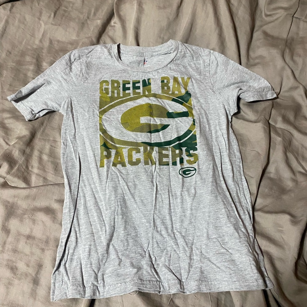 NFL Green Bay Packers Kids Gray Tee
